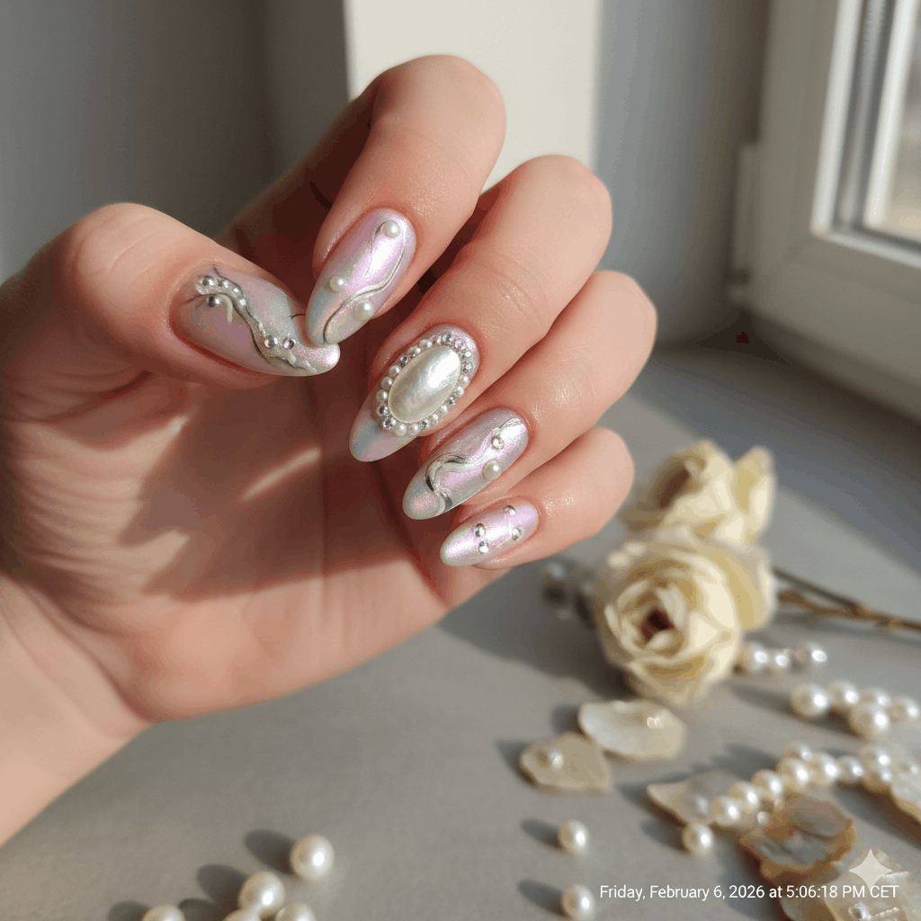 Nageldesign Perlmutt