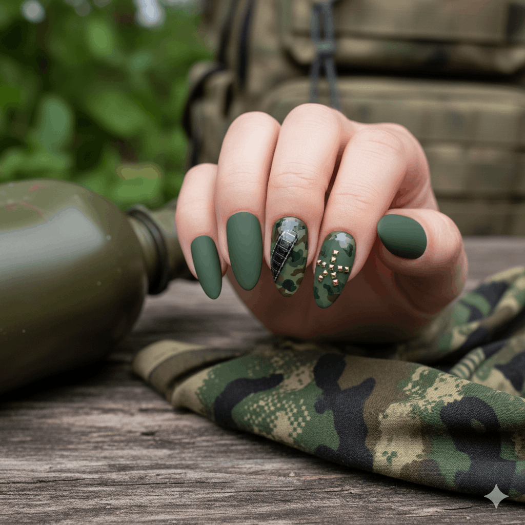 Nageldesign Armeegrün – Ideen 2026