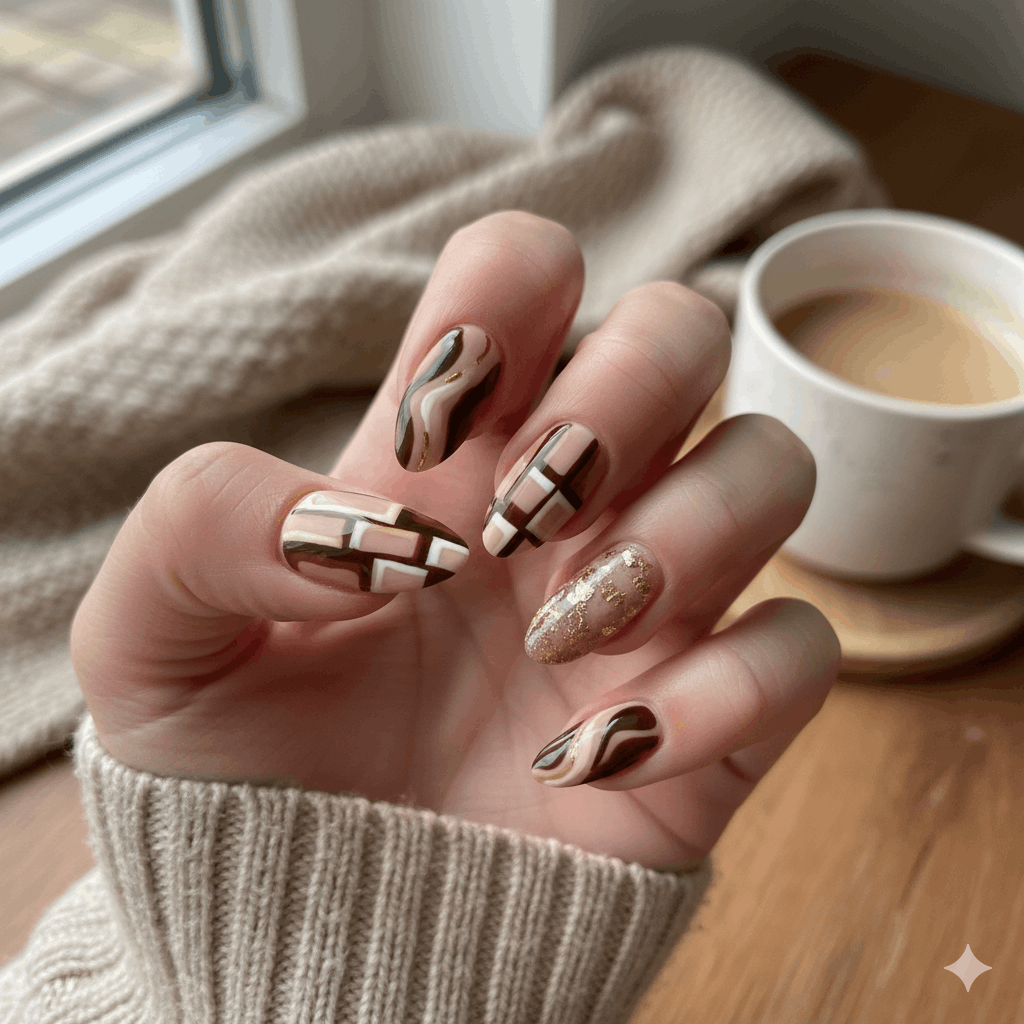 Nageldesign Braun Beige 2026 Elegante Trends und moderne Ideen 1
