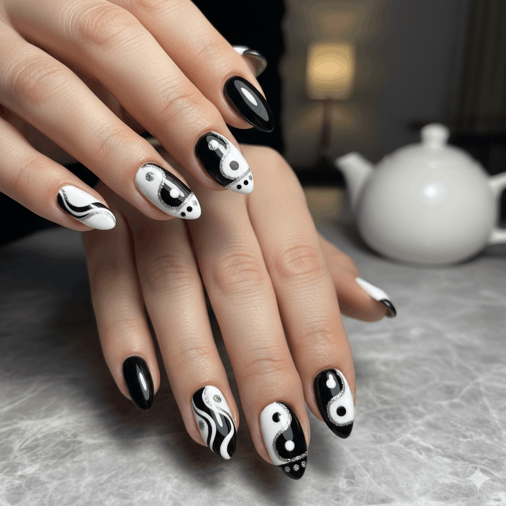 Nageldesign Yin Yang Ideen 2026