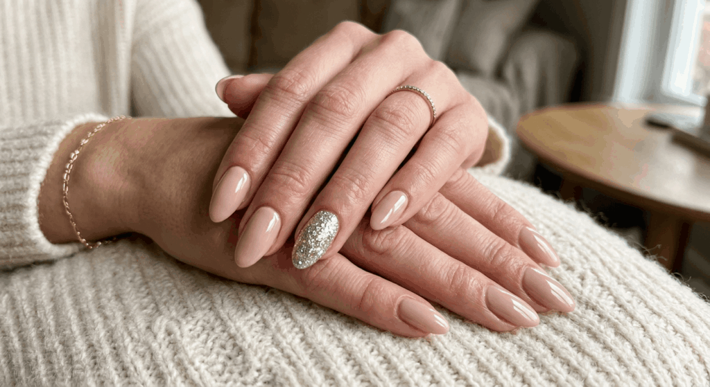 Nageldesign Ringfinger Glitzer Ideen 2026