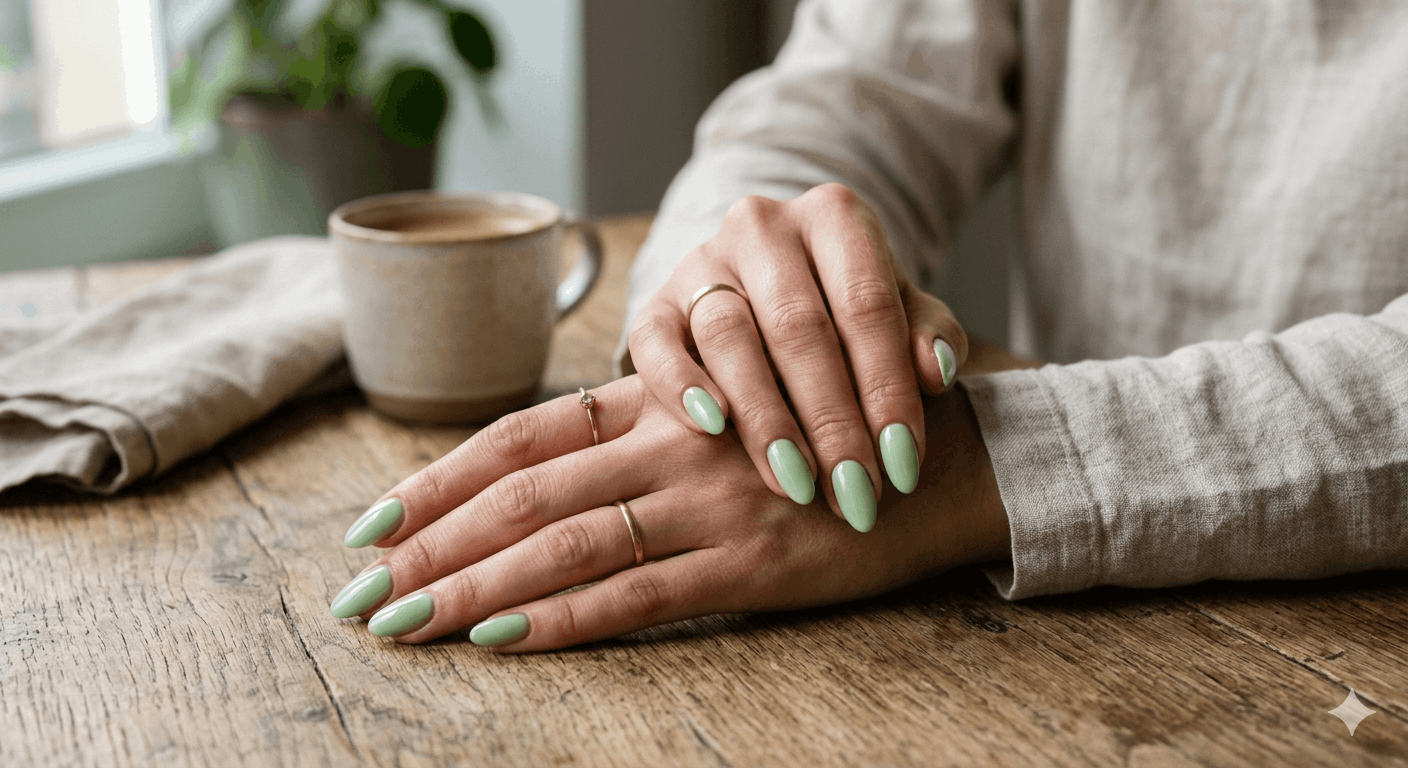 Nageldesign hellgrün Ideen 2026 Frische, moderne Nail Art Trends in Grün