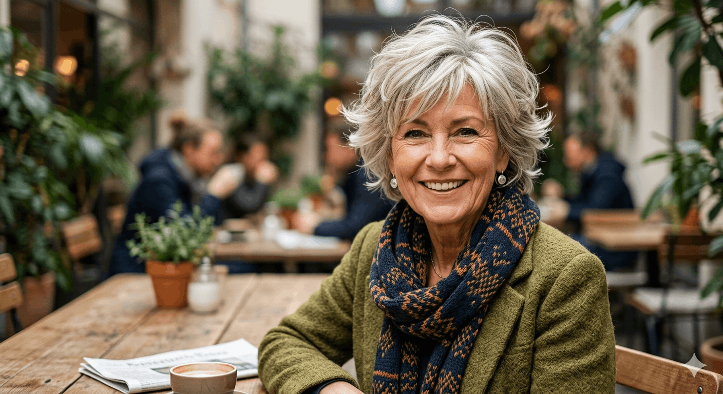 Peppige Frisuren für Frauen ab 60 mit dickem Haar – Ideen 2026