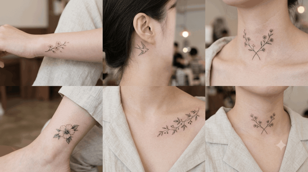 Koreanische Tattoo Ideen für Frauen 2026 Zarte Motive mit stilvoller Ästhetik