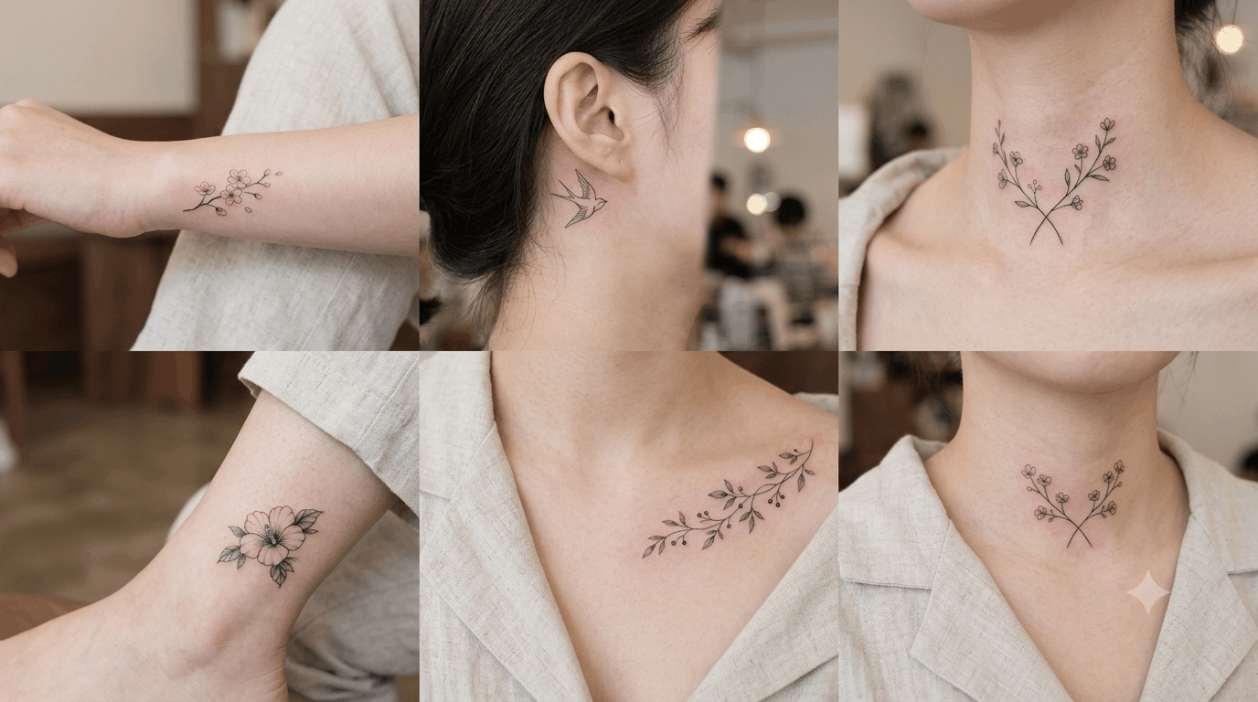 Koreanische Tattoo Ideen für Frauen 2026 Zarte Motive mit stilvoller Ästhetik