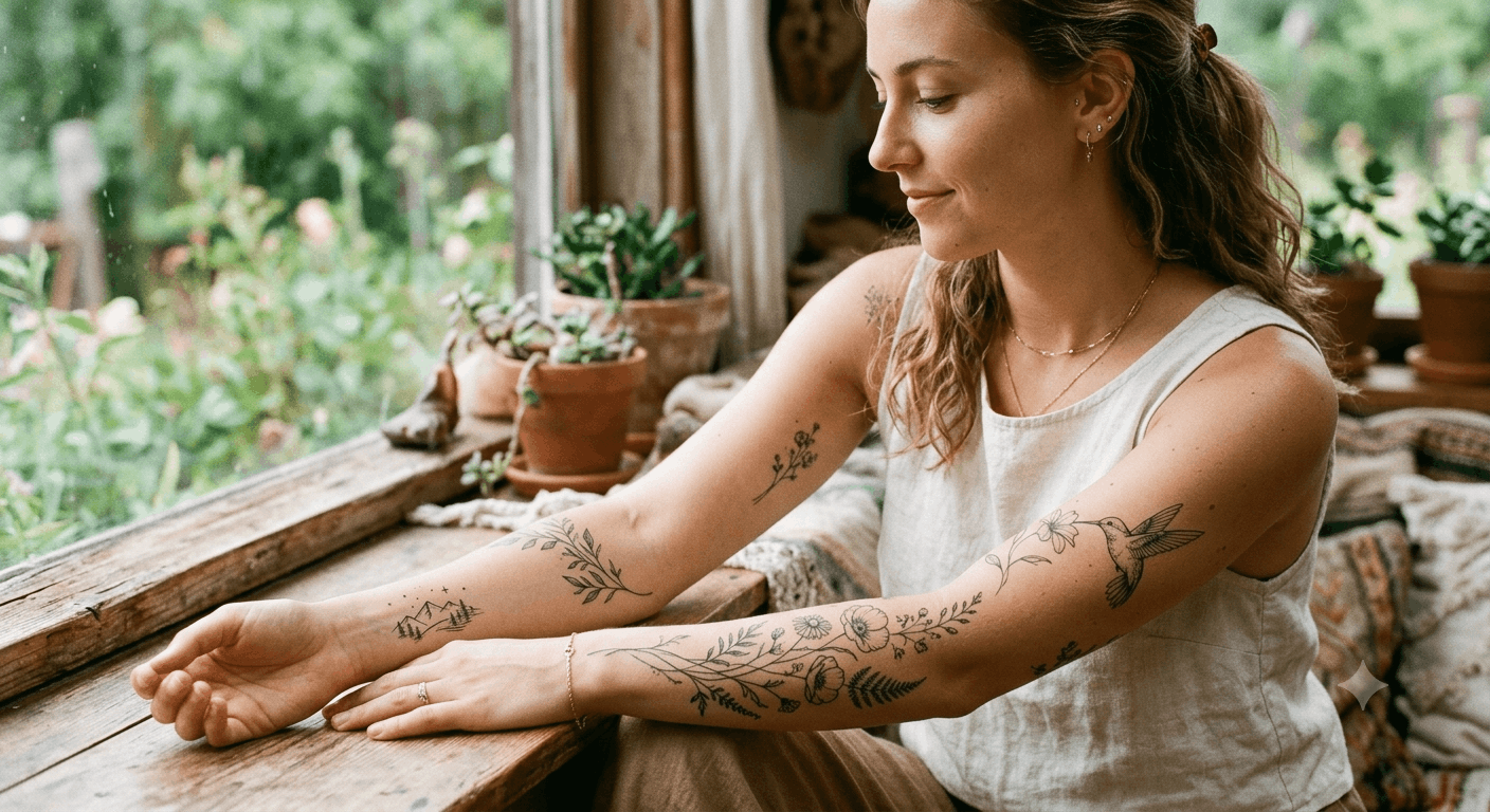 Tattoo Ideen Frauen Fineline 2026 elegante, filigrane und moderne Tattoo-Trends